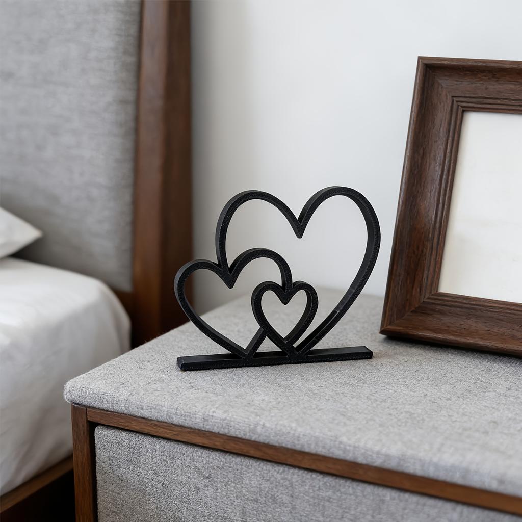 1pc "Heart to Heart" Love-themed Figurine Ornament, Desktop Ornament, Bookshelf Decorative Sculpture, and Home Sculpture Decor