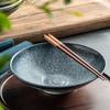 Japanese-Style Underglaze Ceramic Ramen Bowl