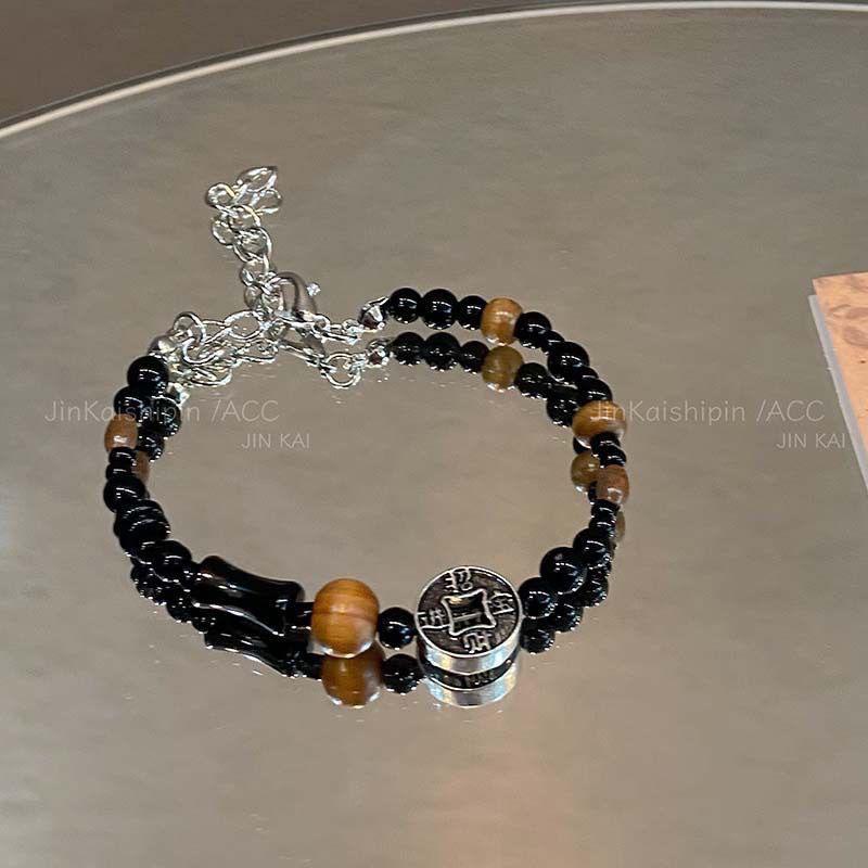 Stylowa bransoletka z koralików z efektem spękań lodowych na rok 2024: Wysokiej klasy, modny design dla mężczyzn i kobiet