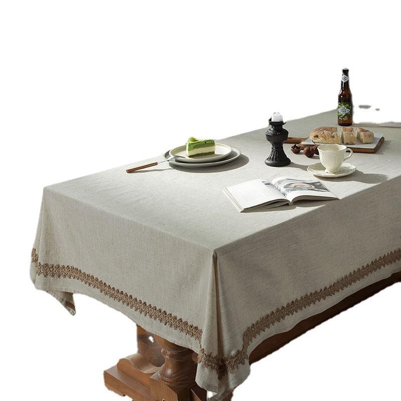 Cloth Dad Tablecloth Ins Imitation Bamboo Hemp Dining Table Cloth Jute Rope Lace Rectangular Table Cloth Coffee Table Tablecloth