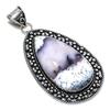 Dendrite Opal Gemstone Handmade 925 Sterling Silver Jewelry Pendant 3.03" O9k66