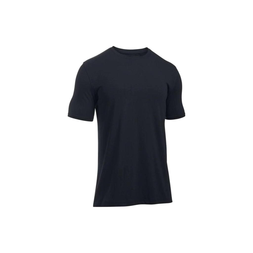 Under Armour Solid Color Casual Sports Crew Neck Short Sleeve T-Shirt Men Tops Black 1273463-001
