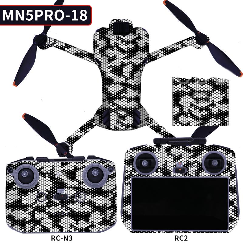 Decorative Sticker Kit for DJI Mini 5 Pro Waterproof Anti-Scratch Skin for Drone, Controller & Battery Manager