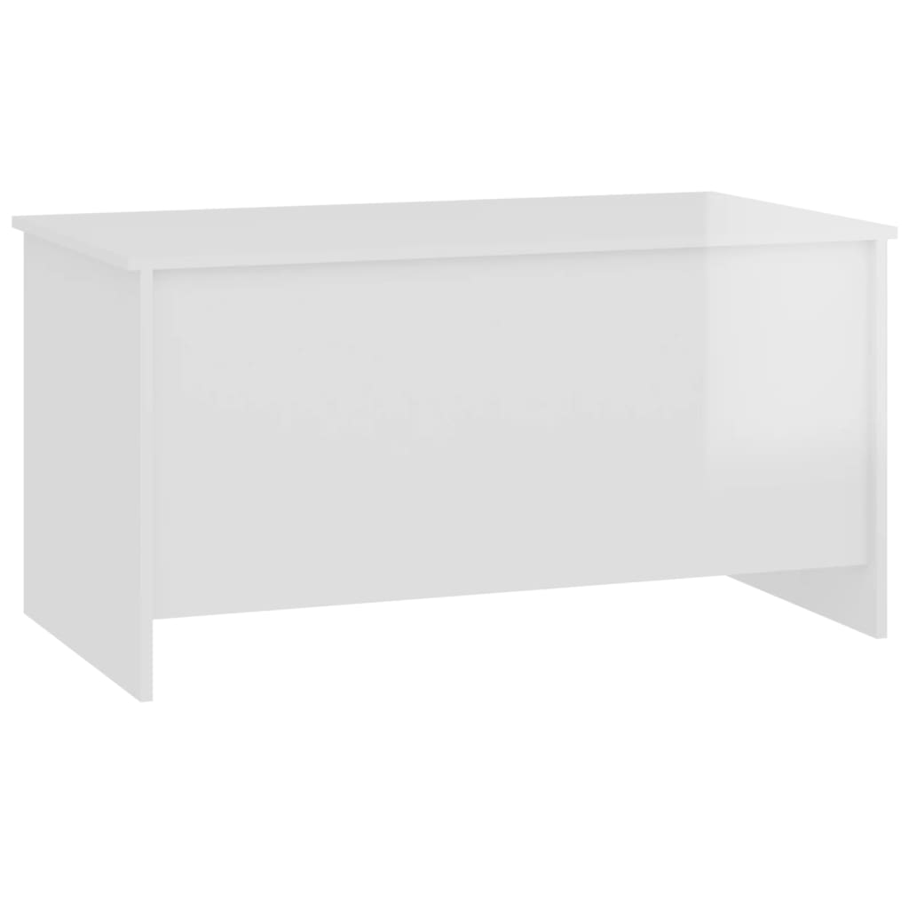 Coffee Table, High Gloss White, 102X55.5X52.5 Cm