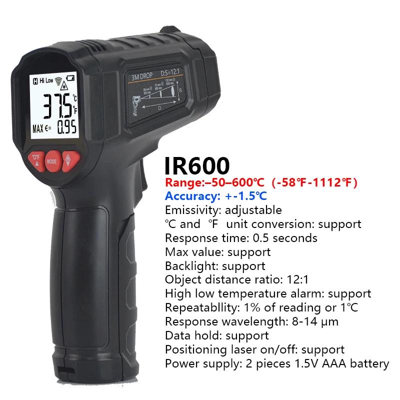 Digital Thermometer Infrared Thermometers -50~800℃ Non-contact Pyrometer Kitchen Laser Temperature Meter Hygrometer