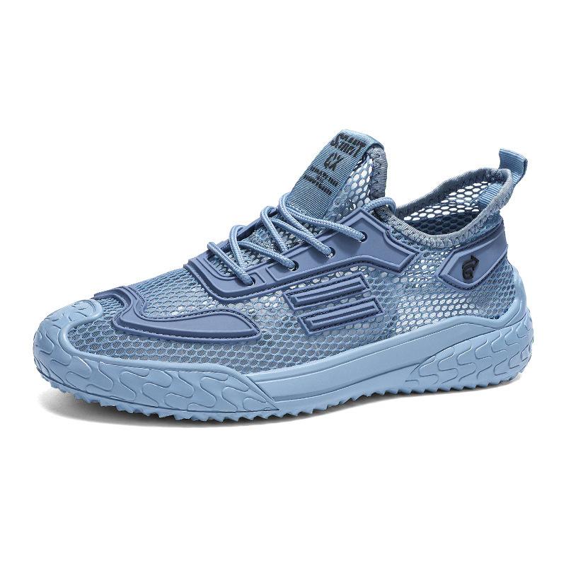 Fashion 2025 new summer hollow mesh casual shoes, comfortable and breathable, suitable for daily wear and running sports men's shoes