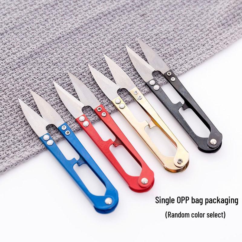 Bunte U-förmige Mini-Schere aus Schmiedeeisen zum Nähen, Kreuzstich und Abschneiden von Fäden