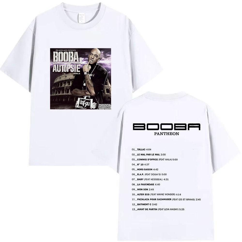Rapper Booba Album Tour 2025 Graphic T Shirt Unisexs Retro Fashion Oversized Cotton TShirts Hip Hop Clothing High Quality TShirt