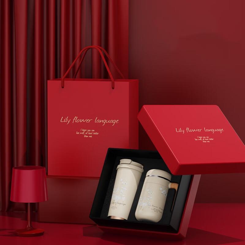 Changqi 500 мл Термокружка для кофе из нержавеющей стали 316 Подарочный набор