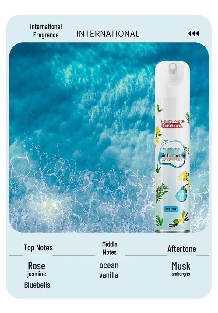 360ml Air Freshener Spray - Long-lasting Aroma for Home, Bedroom, Bathroom, and Odor Removal