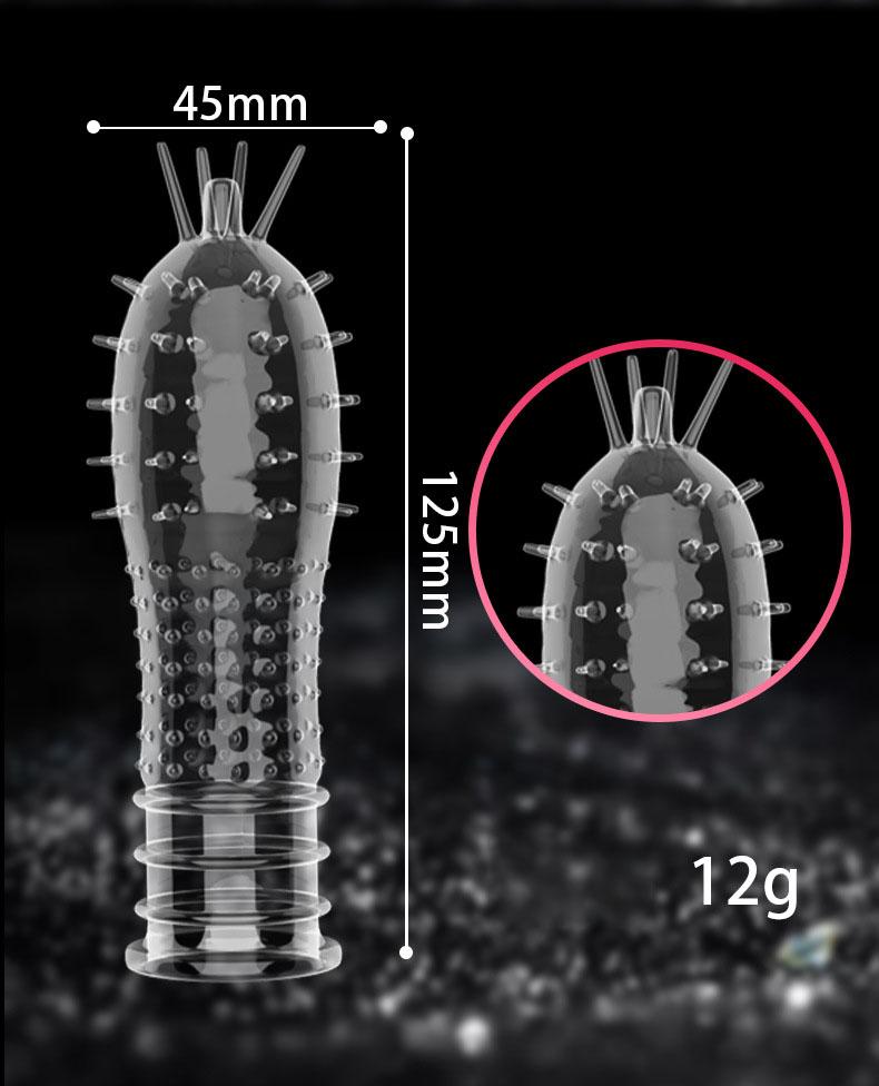 Crystal Dot Delay Condom Penis Sleeve Lasting Enlargement Sex product Spike Clitoris Delay Erection Aid Extend Toys for Man