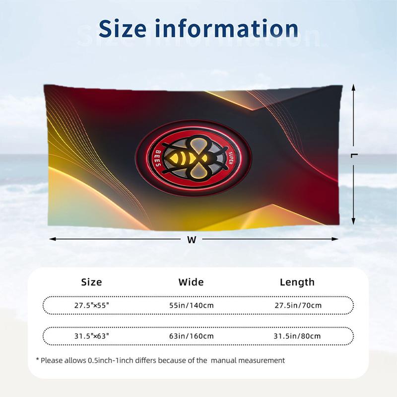 Brentford Football Beach Towel Soft Microfiber Summer Towel Quick Dry Absorbent Towel for Beach Swimming Pool Travel