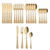 24pcs Golden Spoon Knife Fork Set Luxury Stainless Steel Tableware Set High-end Retro Complete Cutlery For 6 People Home Decor