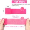 COMOmed 6 Rolls of Self-Adhesive Pink Bandages, 5cm X 4.5m, Elastic Bandages, Non-Woven Sports Tape, Athletic Bandages, Wrap Bandages