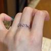 18k Gold Plated Zirconia Leaf Open Ring - Retro Index Finger Design, Light Luxury Jewelry.