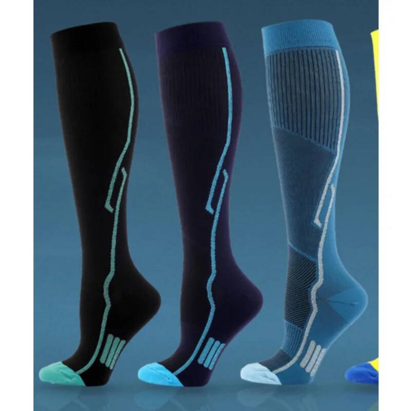 Men Women Compression Socks Multi Colors Marathon Sports Gym Socks Compress Stockings Fit Exercise And Reduce Muscle Soreness
