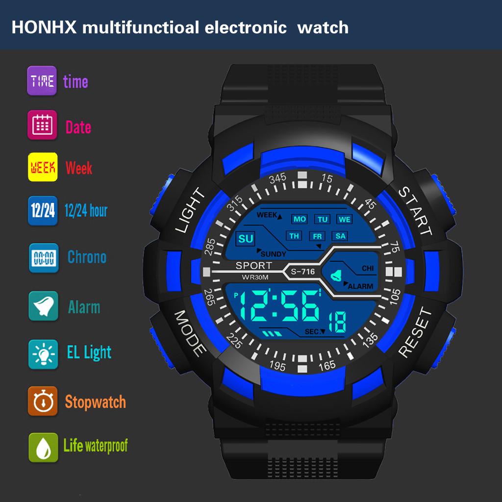 Fashion Mens Digital LED Date Sport Men Outdoor Electronic Waterproof