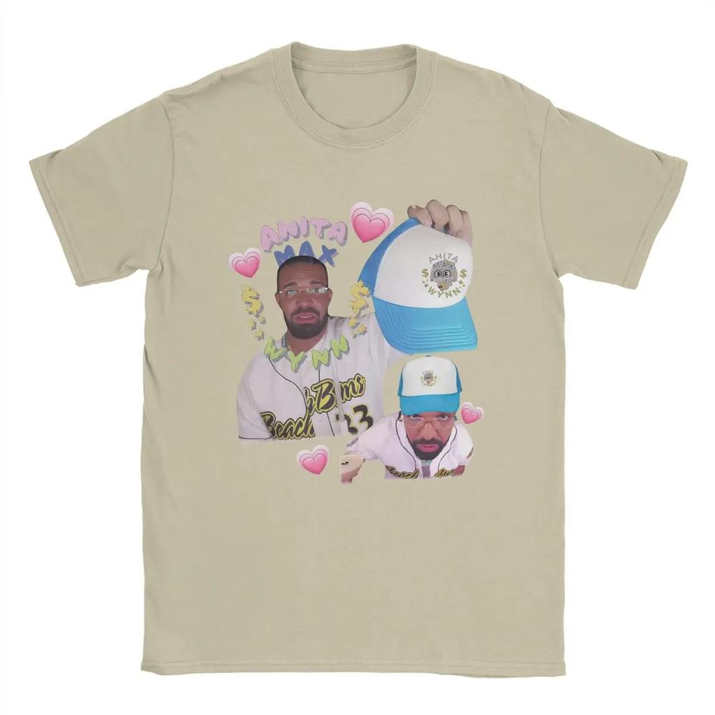 Anita Max Wynn Love Men T Shirt Vintage Tees Short Sleeve Round Neck T-Shirt 100% Cotton 6XL Clothes