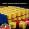 Smokeless 8-Hour Ghee Lamp Candles - 50 Pack, Non-Deforming Plastic Shell, Transparent, Ideal for Temples & Monasteries