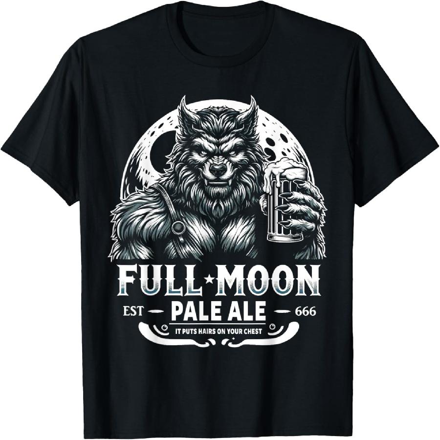 Funny Beer Brand Parody Werewolf Pale Ale T-Shirt XXXXXL чёрный