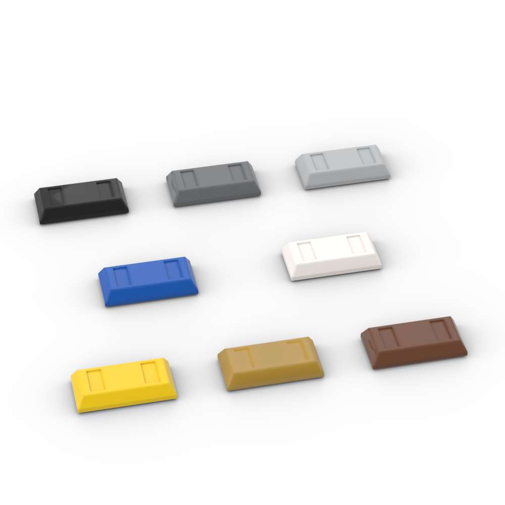 MOC 10PCS 99563 1x2 Utensil Ingot Bar Plate Construction Blocks High-Tech Board Bricks Instructive Particle Toy Children Xmas Gifts