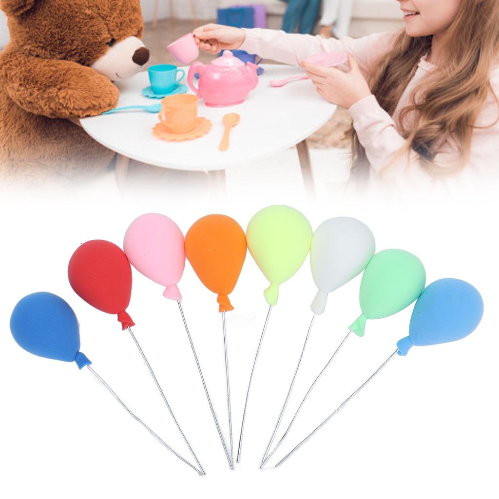 8pcs Dollhouse Balloons Mini 1:12 Colorful Foam Exquisite Bonsai Decorative Accessories for Children Toys Decoration