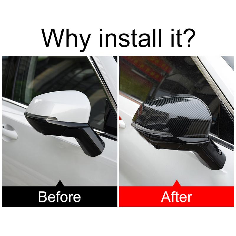 ABS Carbon Car Rearview Mirror Side Molding Cover Case Trim Stickers For Haval H6 3rd Gen GT    2024 H6S HEV PHEV