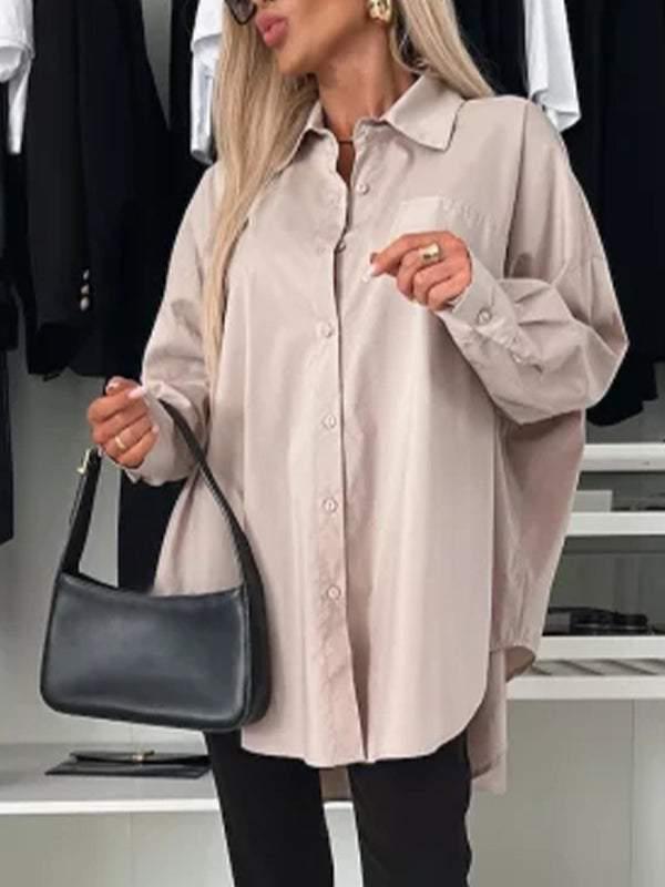 2024 Women's Casual Loose Long Sleeve Temperament Shirt Top