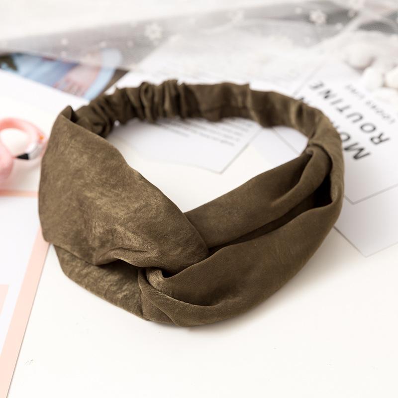 Fashion Women Girls Suede Hair Bands Solid Color Headbands Vintage Cross Turban Bandanas HairBands Hair Accessories