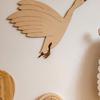 Set Of 6 Elaborate Cygnet Wall Decal Wood Flying Birds Perfect For Children Room And Art Collectors