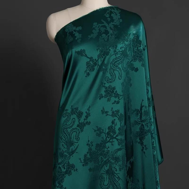 100x150cm Acetate Satin Jacquard Fabric Dress Shirt Silky Glossy for Apparel Sewing Craft Home Decoration Pillow Cushion