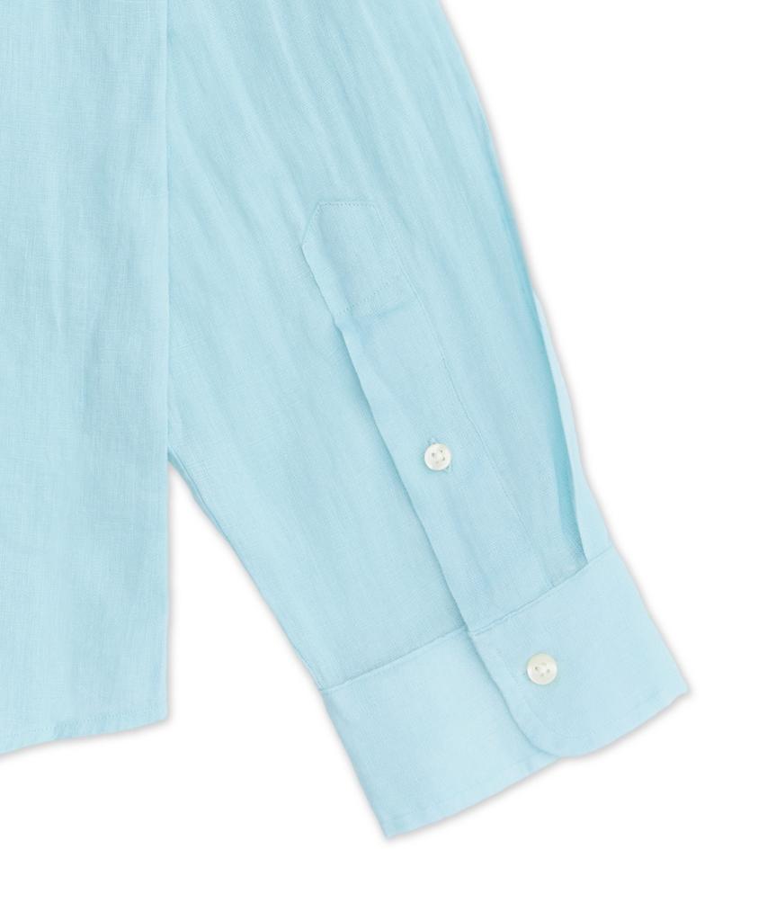 POLO RALPH LAUREN Custom Fit Linen Shirt - Aqua