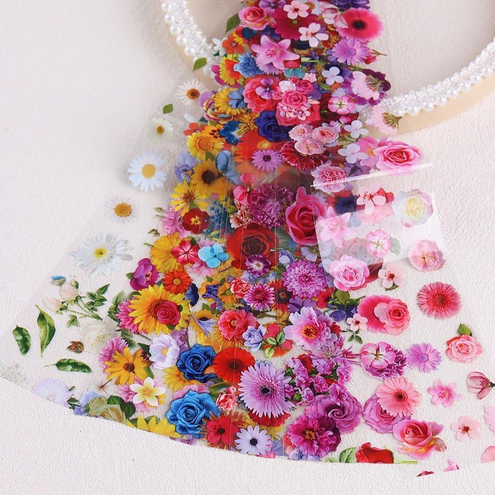 Rose Flowers Nail Design Stickers Daisy Nail Art Foil 10 Sheets Flower Nail Foils  Spring Summer