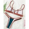 Splicing Denim V Shaped Thong Bikini Women Swimsuit Female Swimwear Two Pieces Bikini Set Bather Push Up Bathing Suit Swim Lady