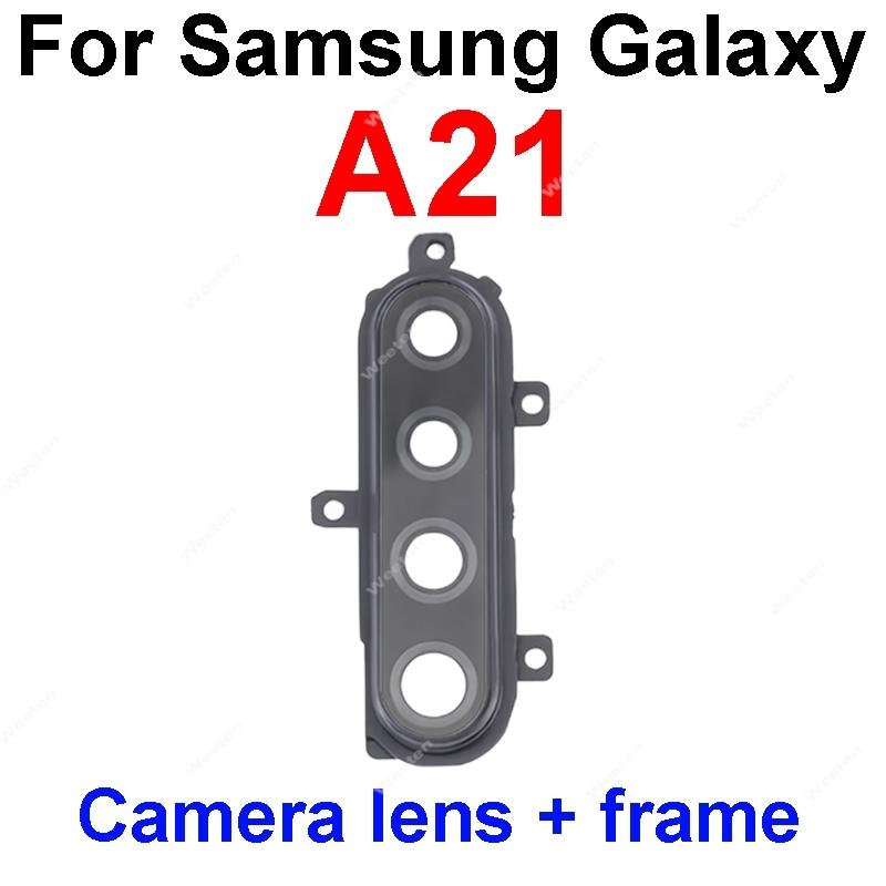 Use For Samsung Galaxy A21 A21S A31 A41 A51 A71 SM-A215U A217F A315F A415F A715F Cell Phone Back Camera Glass Holder Frame Parts