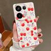 Cartoon Cherry Fruits Case For Xiaomi 13T Pro Redmi Note 15 Pro 4G Redmi Note 14 13 Pro+ 5G Leather Texture Silicone Cover
