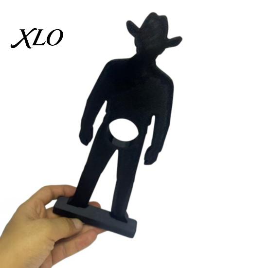 Cowboy Figure Bottle Stand 3D Printed Wine Rack, Creative Holder, Stable Desktop Artistic Support Art Ornament for Home Kitchen Dining Table