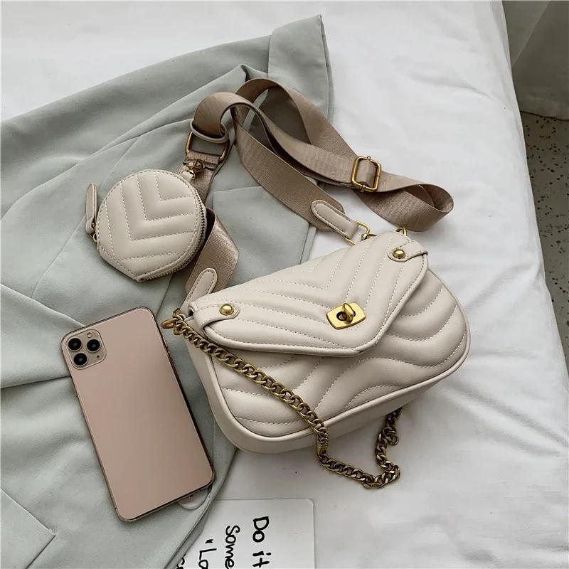 Women's Crossbody Bag New Bag and Travel Bag Women's Plutonium Leather Shoulder Bag Ladies Luxury Designer Chain Bag