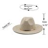 Simple 7cm Wide Brim Church Derby Top Hat Panama Solid Felt Fedoras Hat for Men Women Artificial Suede Blend Jazz Cap