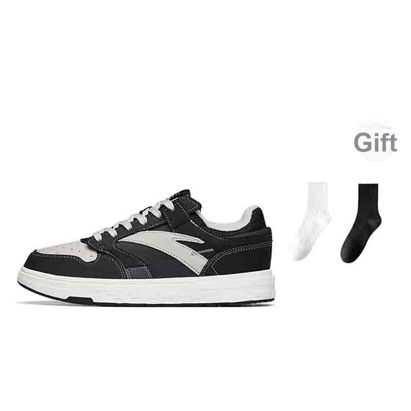 Anta Street Play Series Synthetic Leather Top Layer Cowhide Non-Slip Shock Absorbing Wear-Resistant Low-Top Skate Shoes Men sneaker 912528051F-2