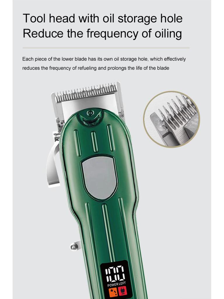 Parent-Child LCD Hair Clippers Set with Digital Display - Long-Lasting Battery Electric Trimmer and Shaver for Home Use