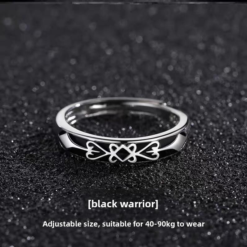 Ring Men's Tide Advanced Sense Index Finger Female Couple Ring Niche Design Titanium Steel Does Not Fade