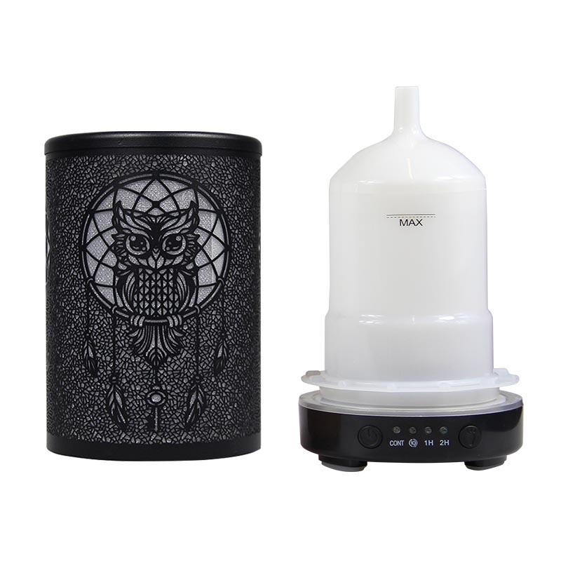 100ML Owl Essential Oil Diffuser Ultrasonic  Humidifier with LED Lights Auto Shut-Off 1H/2H Timer Scent for Home Office Yoga