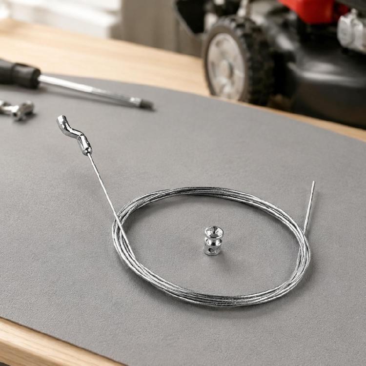 Lawn Mower Throttle Cable Assembly for Repair, 200 cm x 1.5 mm Control Cable with Z Bent Hook End for Linkage