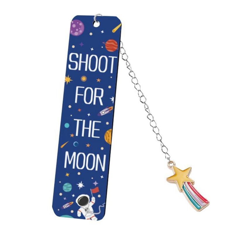 2x Metalowe Zakładki do Książek Zakładka z Astronautą Motyw Gwieździstego Nieba Zakładka do Strony Książki Artykuły Szkolne Biurowe dla Uczniów Nauczyciela