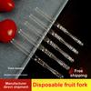 Jednorázové ovocné vidličky Velké balení Plastové ovocné vidličky Průhledné jednotlivé dezertní párátka pro komerční použití Domácí párátka na dorty