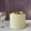 Stainless Steel Double-Layer Ice Bucket with Handle and Lid for Champagne, Wine, or Bar Use