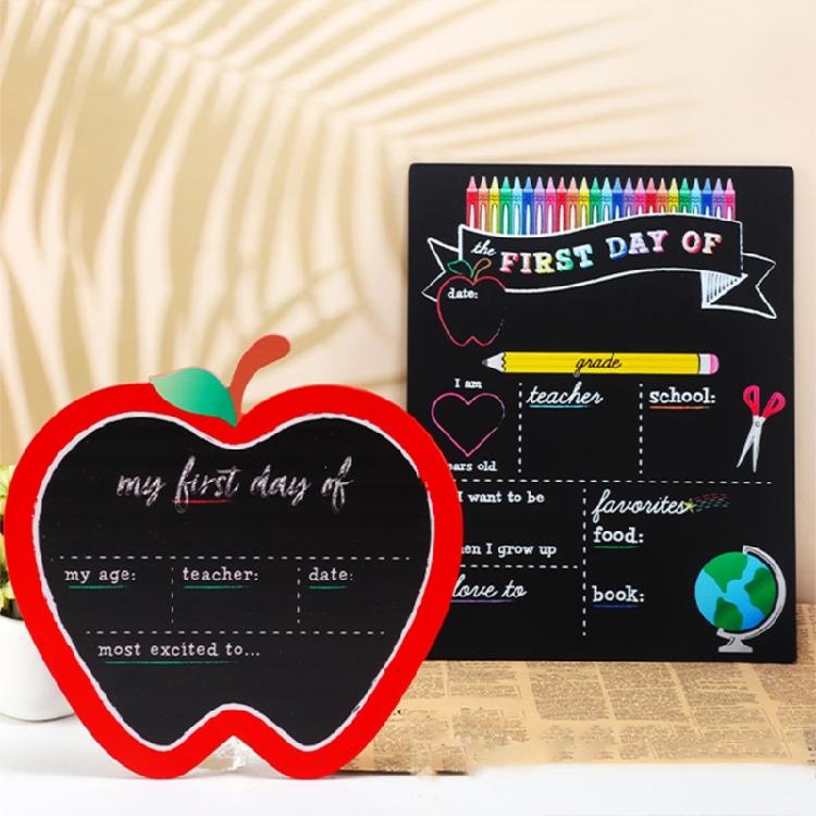 Double Sided Wooden Classroom Board Attachment Durability Ecological Friendly Design for Study Note Photo Props