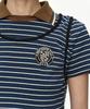 ADSB ANDERSSON BELL Shirring Binding Stripe Collar Top Atb1559W(Blue)