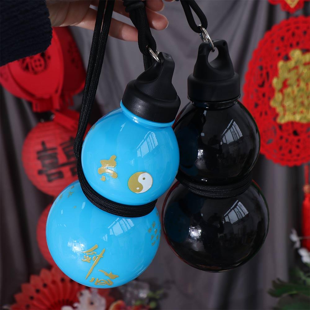 Kreative chinesische Kürbis-Wasserflasche, große Kapazität, Vintage-Trinkflasche, Aufkleber, DIY, tragbarer Wasserbecher, Sport